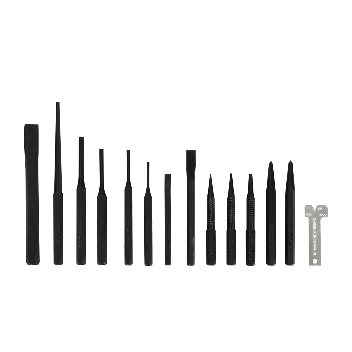 Rikä 14pc Centre Pin Punch and Chisel Set